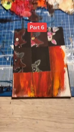 Nightmare foxy (part 6/9) comment who you think will be next #fnaf #fivenightsatfreddys #nightmarefoxy #painting #gaming #tiktok