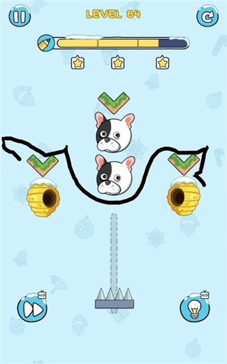 Dog vs Bee Level 84 😱 | Last Move Saved Him! 🐶🐝 #Shorts#funnygame#trendinggame#gameplay#shortvideo