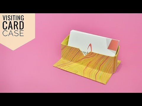 Business Card Holder/How to make business card holder stand/DIY - Paper Crafts