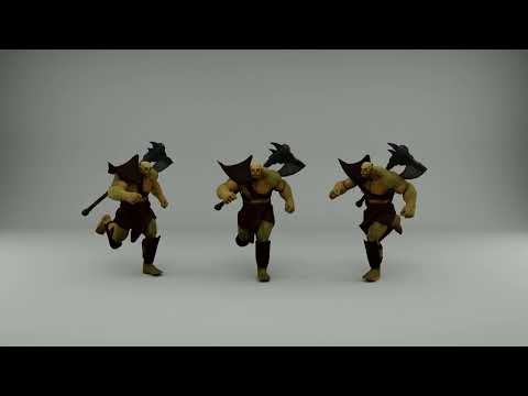 Orc Run Cycle Animation | 3D Character Animation