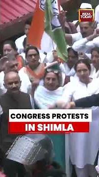 Congress Vs BJP: Congress Protests In Shimla Over Rahul Gandhi's Detention And NEET Paper Leak