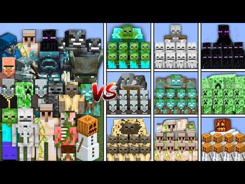 ALL MOBS vs EVERY MUTANT MOB ARMY in Minecraft Mob Battle