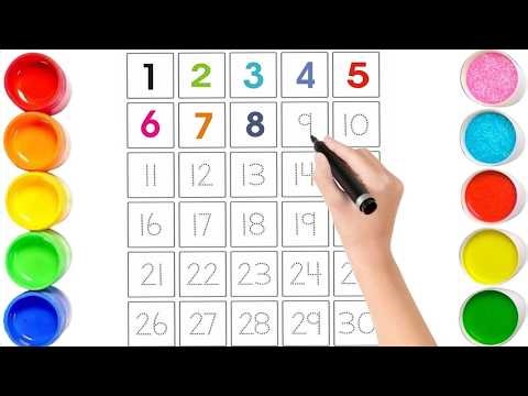 Learn Counting 1-30 | ABCD & A to Z Alphabet | Numbers Learning | Coloring Pages | Preschool Video