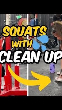 This girl peed her pants while doing squats in the gym