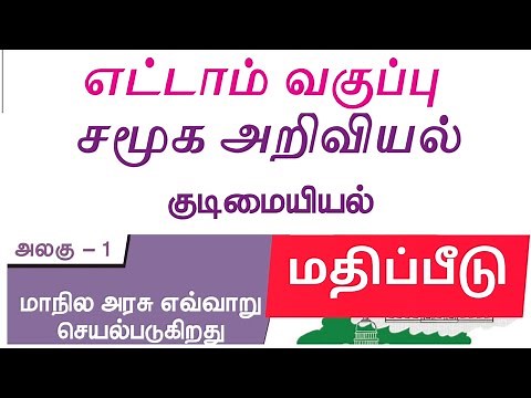 8th Social science | Civics | Unit 1 | Book back answer | Tamil medium