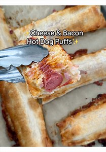 Cheese & Bacon Hot Dog Puffs recipe
