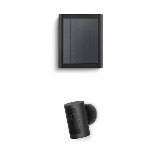 Ring Outdoor Cam Plus 2K Battery Security Camera and 4W Solar Panel - Black - The Home Depot