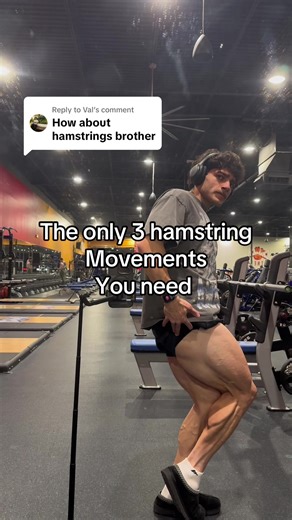 Replying to @Val my top 3 hamstring movements to grow bigger legs #fyp #gymtok #hamstrings #hamstringworkout #legs
