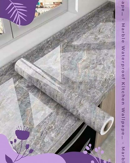Marble Waterproof Kitchen Wallpaper Easy Peel and Stick