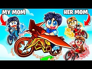 My MOM vs Girlfriends CREEPY MOM In BIKE OBBY! (I spent $100,000)