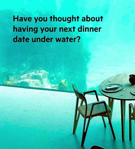 73K views · 414 reactions | A dinner date under water is now available in Norway. Go inside the world’s biggest – and Europe’s first – underwater restaurant that opens today in the tiny coastal community of Båly. Read more: https://on.ft.com/2JZWo1o | Financial Times | Facebook