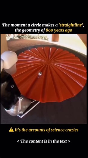 @whynotsicence on Instagram: "🌀the geometry of the 13th century, the moment a circle produces a straight line The device in the video shows an ancient geometric principle called the ”Tusi Couple.“ It looks like two simple circles are spinning, but there’s an elaborate structure hidden in it where a straight line is born. When a small circle rotates at a constant rate within a large circle, the beads at the end of the small circle look like they are doing a ‘straight reciprocating motion’ back a