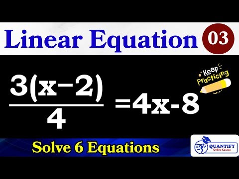 Solving Linear Equations | Part 3 | Step-by-Step Solutions | Algebraic Expression