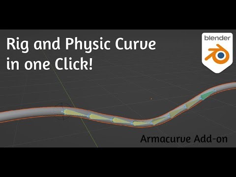 Quick Rig Curve And Generate Physic | Armacurve Blender Add-on (Quick Demo)