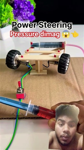 Homemade Power Steering mechanism with N20 gearmotor #project #dcmotor #experiment #diy #toy😱👍