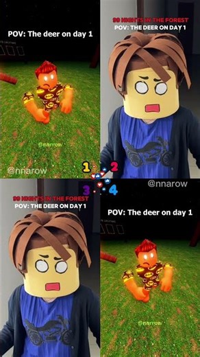 1,2,3 OR 4? THE DEER ON DAY 1 #roblox #amazingroblox #robloxedit #robloxshorts #99nightintheforest