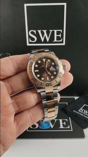 Rolex Yachtmaster 40 Everose Gold Steel Brown Dial Watch 116621 Review | SwissWatchExpo