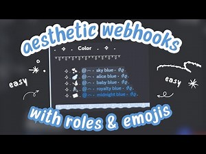 °｡˚⌗ How to create aesthetic webhooks and add emojis & roles into discohook util !˚°｡˚☁ (updated)