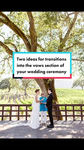 How to transition into the personal vows section of your wedding ceremony script. #ceremonyscript #customvows #weddingceremony #weddingplanning #weddingideas #bridetok