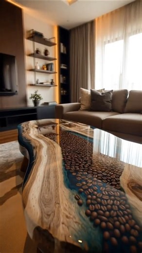 👉 Coffee Bean Resin Table ☕ | Satisfying Epoxy Art DIY (Relaxing Build)