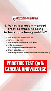 13 reactions | What’s a recommended practice when backing a heavy...