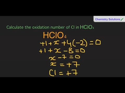 How to calculate the oxidation number of Cl in HClO4(perchloric acid).