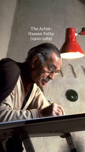 SceneHome on Instagram: "Egyptian architect Hassan Fathy is regarded as one of Egypt’s pioneering architects and among the most influential figures in the world of design. Yet his passion for architecture did not end on the blueprint or at the foundation of his structures. Beyond the native mud bricks he used and the traditional arches he shaped, Fathy expressed his relationship with architecture through a vast variety of mediums - from dreamy visual art that depicted the opportunities they give