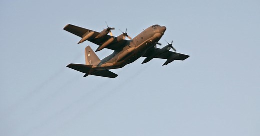 A C-130 transport plane went down just after takeoff at Jalalabad air base