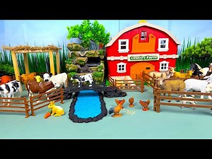 Amazing Farm Small World Diorama With Animals And Watermill | Cow Horse Rabbit