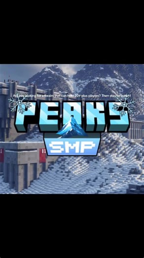 Join Peaks SMP Today! Will release either today or tomorrow! #fyp #bedrock #realm #javapvp #minecraft