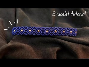 Beaded macrame bracelet tutorial