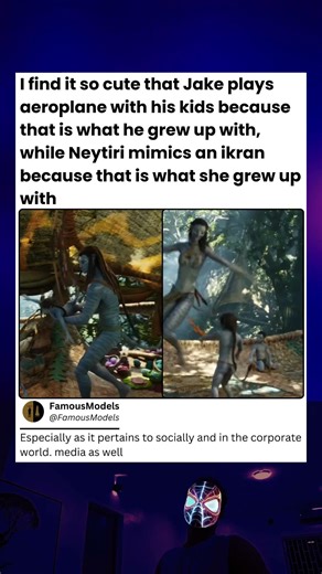 I find it so cute that Jake and Neytiri play with their kids with the way they grew up with