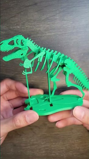 3D Printed Dino Puzzle on Bambu Lab X1C Flagship 3D Printer #3dprinting #bambulab #asmr #3dprinter