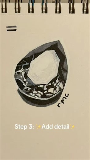 Drawing a realistic diamond#coloring #art #like #drawingstyles #drawingtechniques #artist #diamond