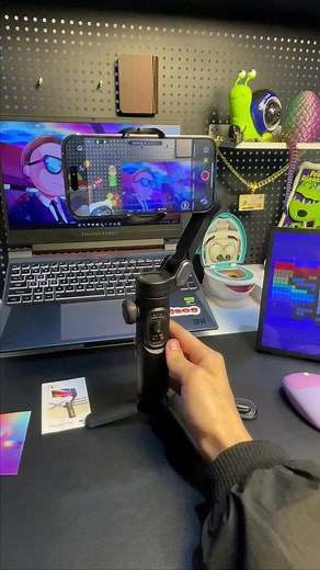 This three-axis phone stabilizer is functional and affordable. #filmmaker #videography #shotonphone ##camerastabilizer #ugc #creators #videocreator #techtok #phonestabilizer #ad