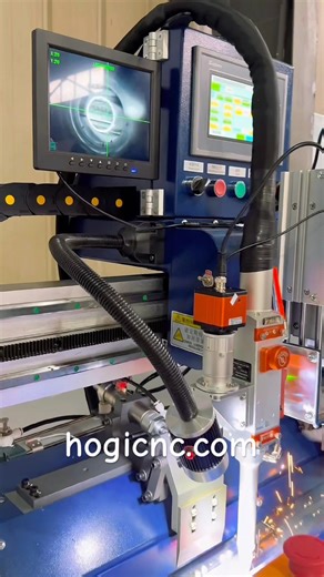 HOGI Longitudinal seam laser welding machine for stainless steel galvanized duct pipe cylinders