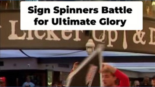 Sign spinning championship in Las Vegas