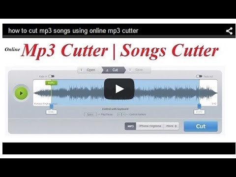 how to cut mp3 songs using online mp3 cutter