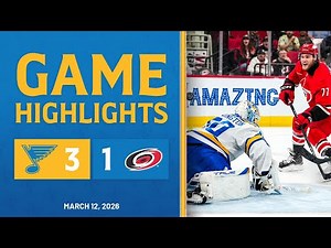 Game Highlights: Blues 3, Hurricanes 1