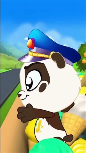 Pandas Eating Ice Cream on a Train: Yum Yum! #shorts #kidsvideos #kids
