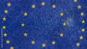 Animation of two circles of yellow stars on blue and textural background