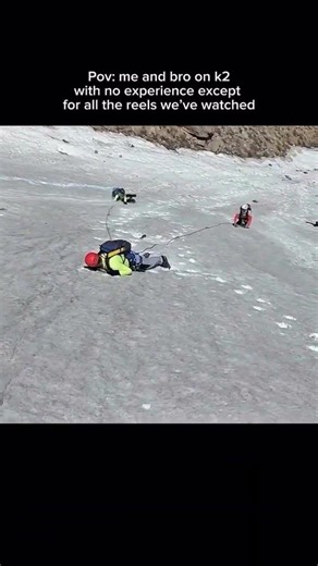 me and bro on k2 with no experience except for all the reels we've watched #shorts #K2 #mountains
