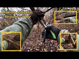 POV • Making a Rustic Handmade Broom (Real-Time, No Talking)