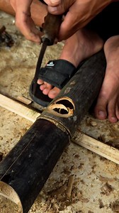 Cara membuat lubang di bambu dengan cara manual #bamboo #crafts #trendingreels | AG Bamboo