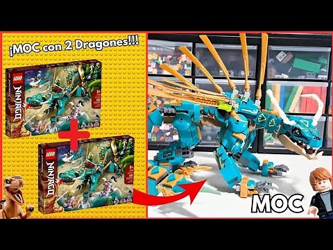 DOS DRAGONES EN 1 - LEGO Ninjago Jungle Dragon set(71746) MOC