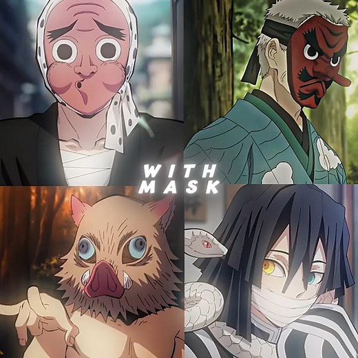 With Mask vs Without Mask 😮‍💨 | Demon Slayer Edit #demonslayer