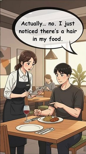 🍽️ Asking for a Refund After Finding Hair in Food – Simple English | Learn English Conversation