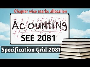 Account||SEE New Specification Grid 2081 with Model Question, CDC ||Chapter wise Marks Allocation||