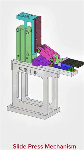 Slide press machine #mechanical #mechanism #machine