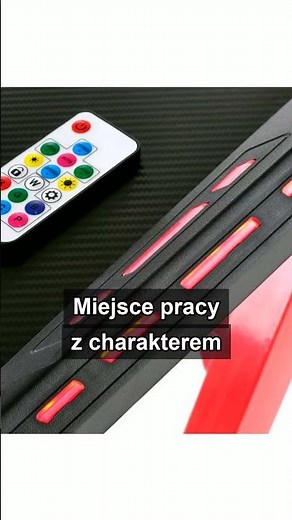 Biurko z czerwonym akcentem do pokoju - [8410]